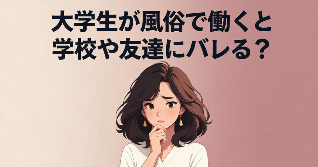 学校や友達への身バレ不安のイラスト