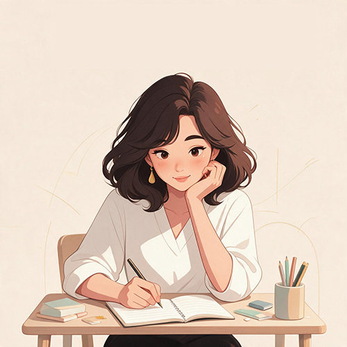目標月収を考えるイラスト