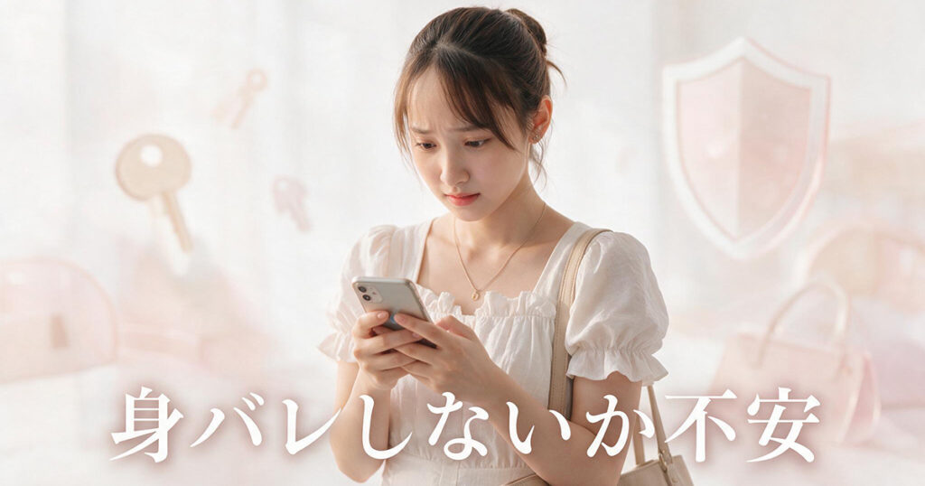 身バレしないか心配する未経験女性