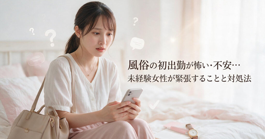 風俗の初出勤を前に不安や緊張を感じる未経験女性