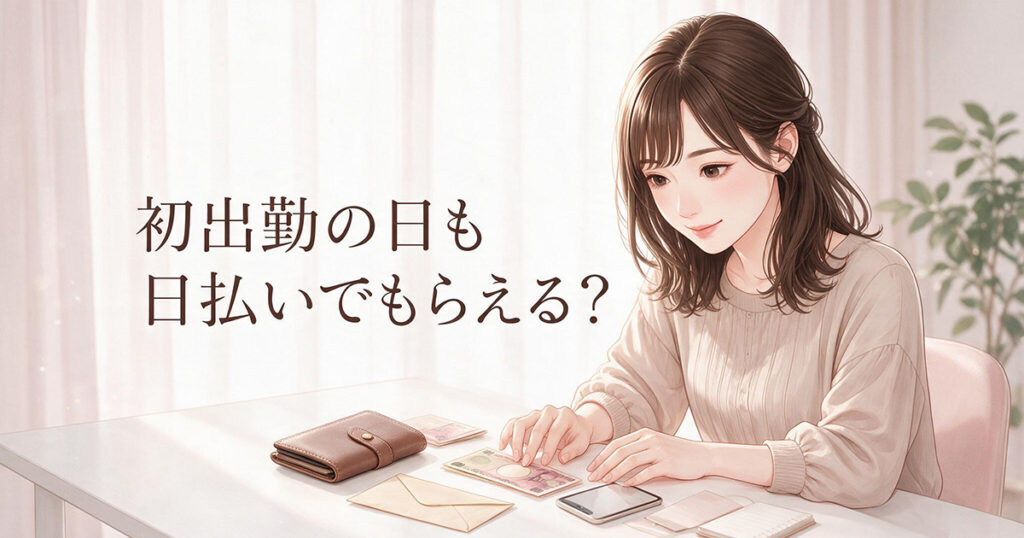 日払いの給料について確認する女性