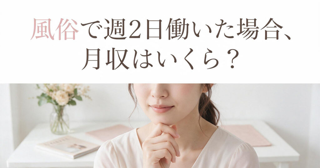 風俗で週2日働いた場合の月収