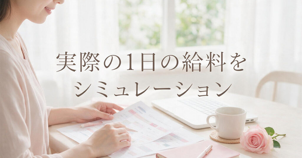 実際の1日の給料シミュレーション