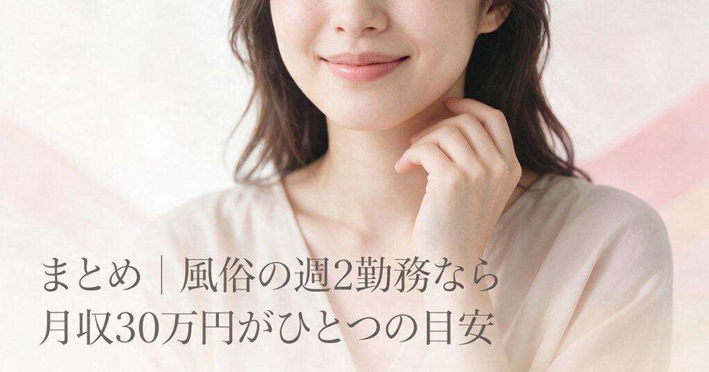 風俗未経験で週2月30万円を目指す働き方