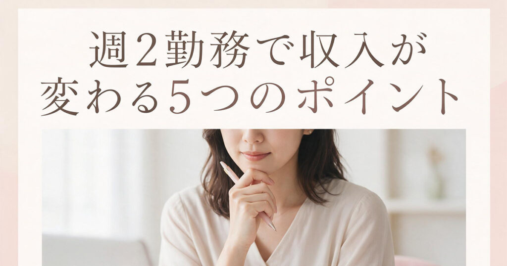 週2勤務で収入が変わる5つのポイント