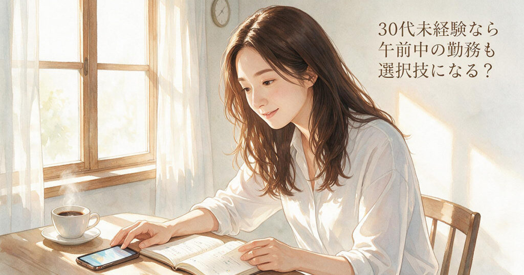 午前中からの勤務を検討する30代未経験女性