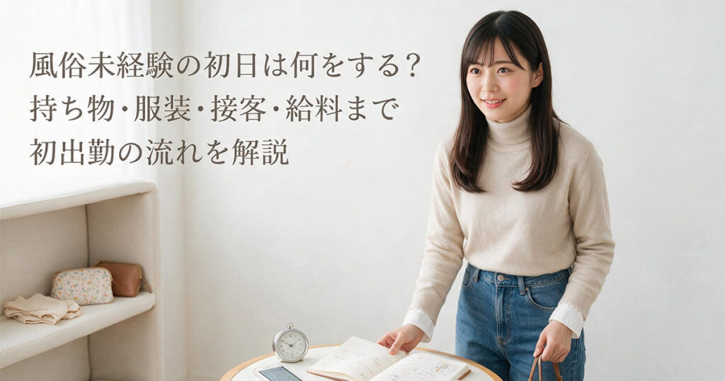 風俗未経験の初日は何をする？持ち物・服装・接客・給料まで初出勤の流れを解説