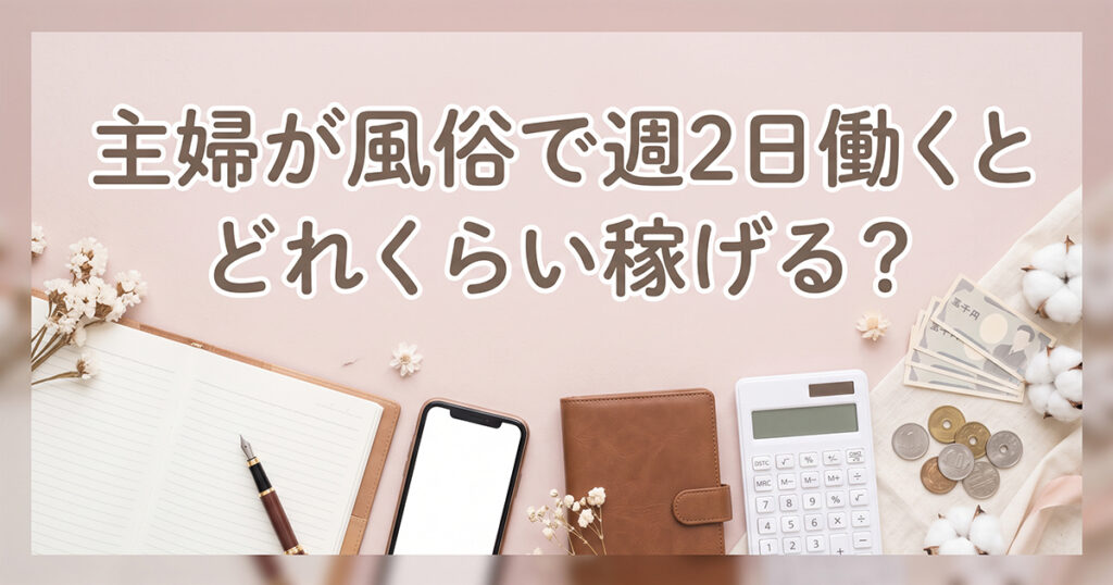週2勤務の収入目安を表す見出し画像