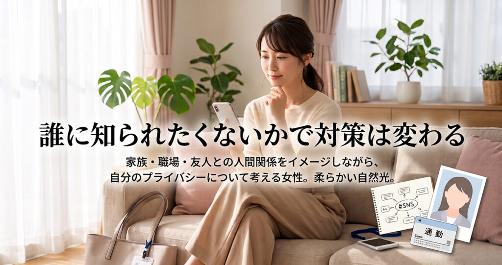 家族や会社など相手別の身バレ対策