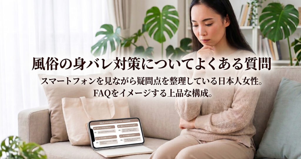 風俗の身バレ対策について確認する女性
