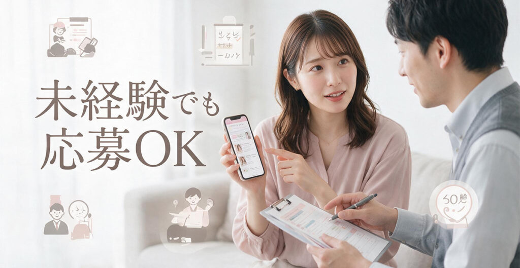 未経験の応募について相談する女性