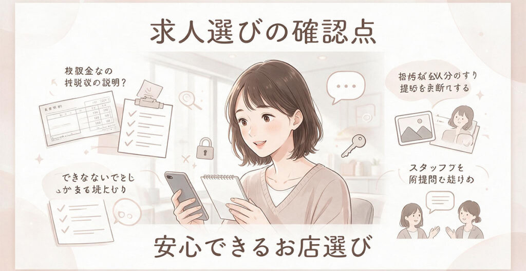求人選びを確認する女性