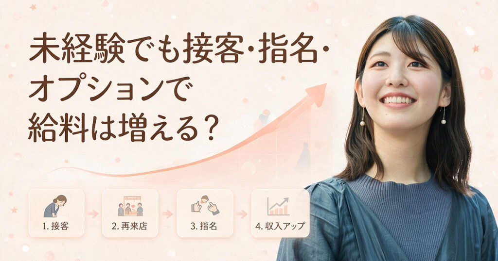 未経験でも接客・指名・オプションで給料は増える？