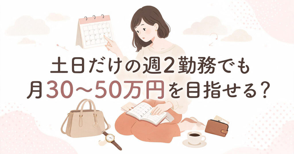 土日週2勤務の収入イメージ