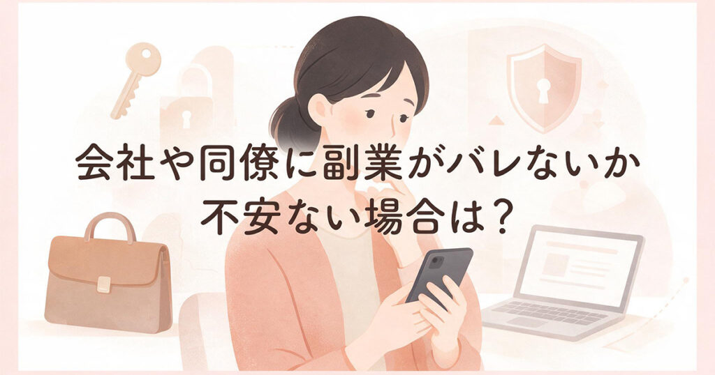 副業の身バレを心配する女性
