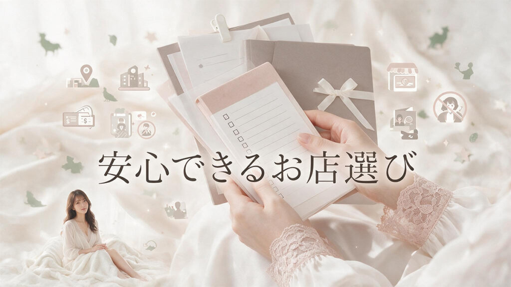 求人票を確認して店舗を選ぶ女性