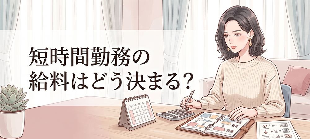 短時間勤務の給料の仕組みを確認する女性