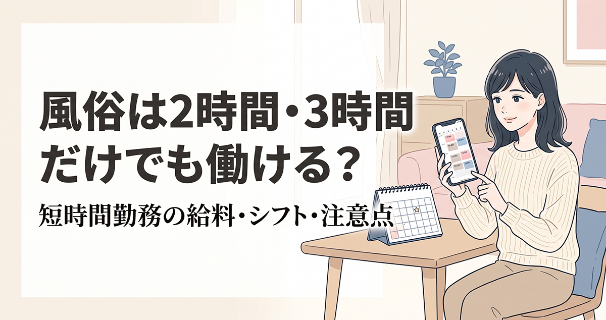 2時間・3時間勤務を検討する女性のイラスト