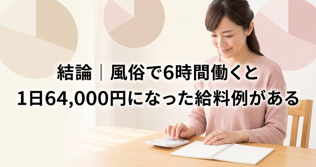 時給制とは異なる6時間の給料計算のイメージ
