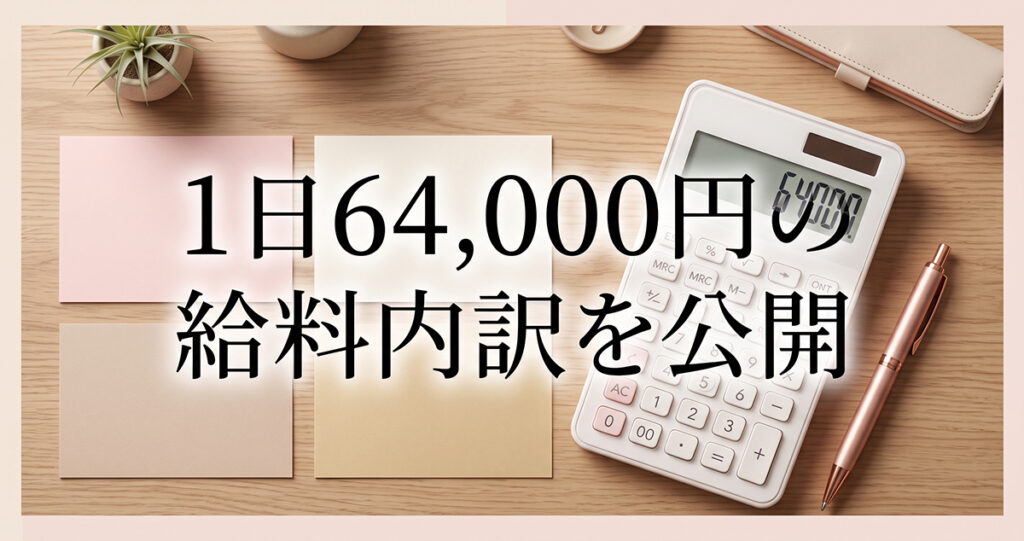 4本の接客による6万4千円の給料内訳