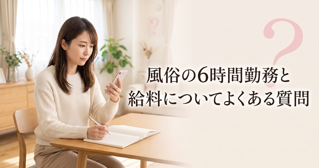 6時間勤務の給料について疑問を確認する女性