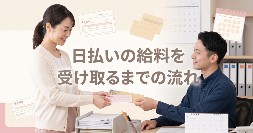 勤務後に日払い給料を確認する流れ