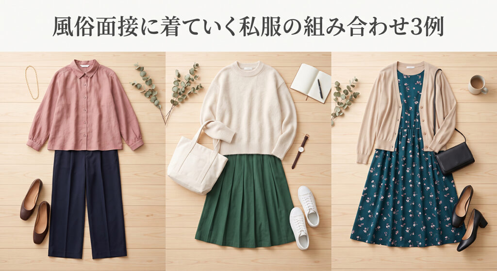 パンツ・スカート・ワンピースの私服3例