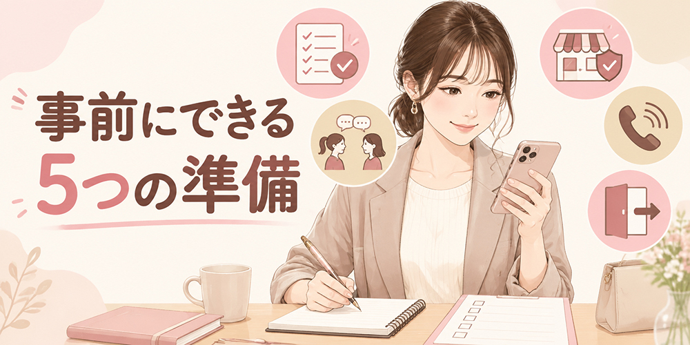 NGを伝えるための準備を進める女性