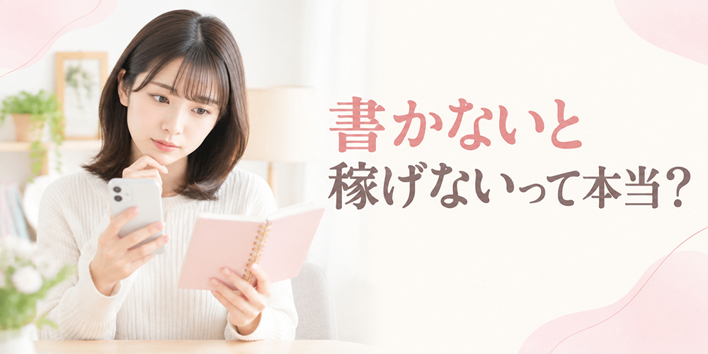 写メ日記と収入の関係を考える女性