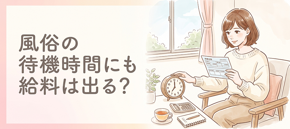 待機時間と給料の仕組みを確認する女性