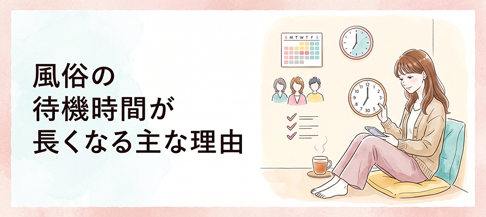 待機が長い理由を落ち着いて考える女性