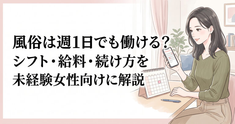 風俗は週1日でも働ける？シフト・給料・続け方を未経験女性向けに解説