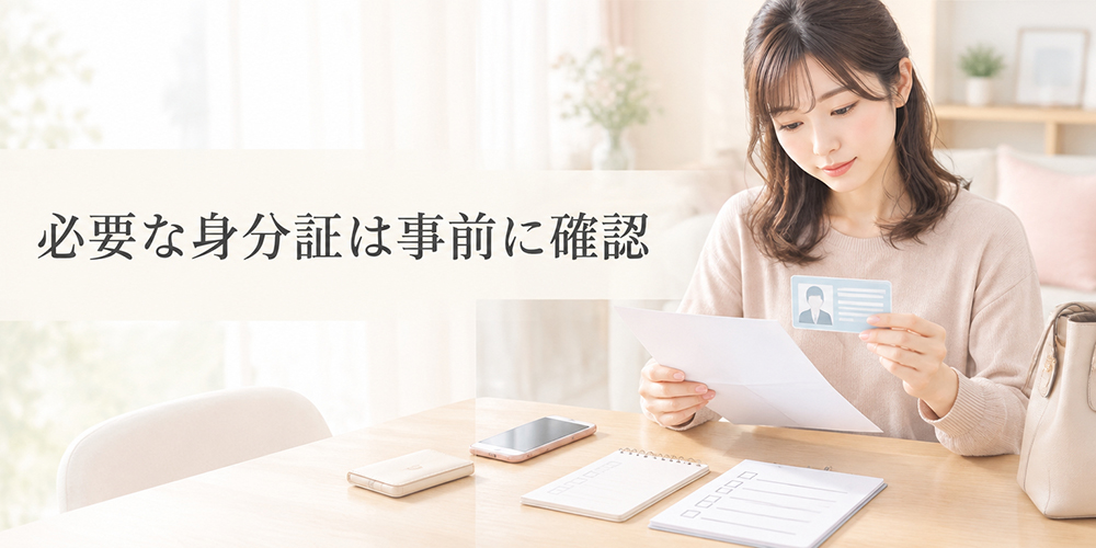 風俗面接に必要な身分証明書を確認する女性