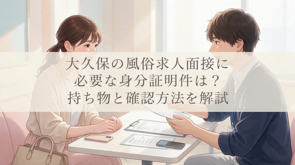 大久保の風俗求人面接に必要な身分証明書は？持ち物と確認方法を解説